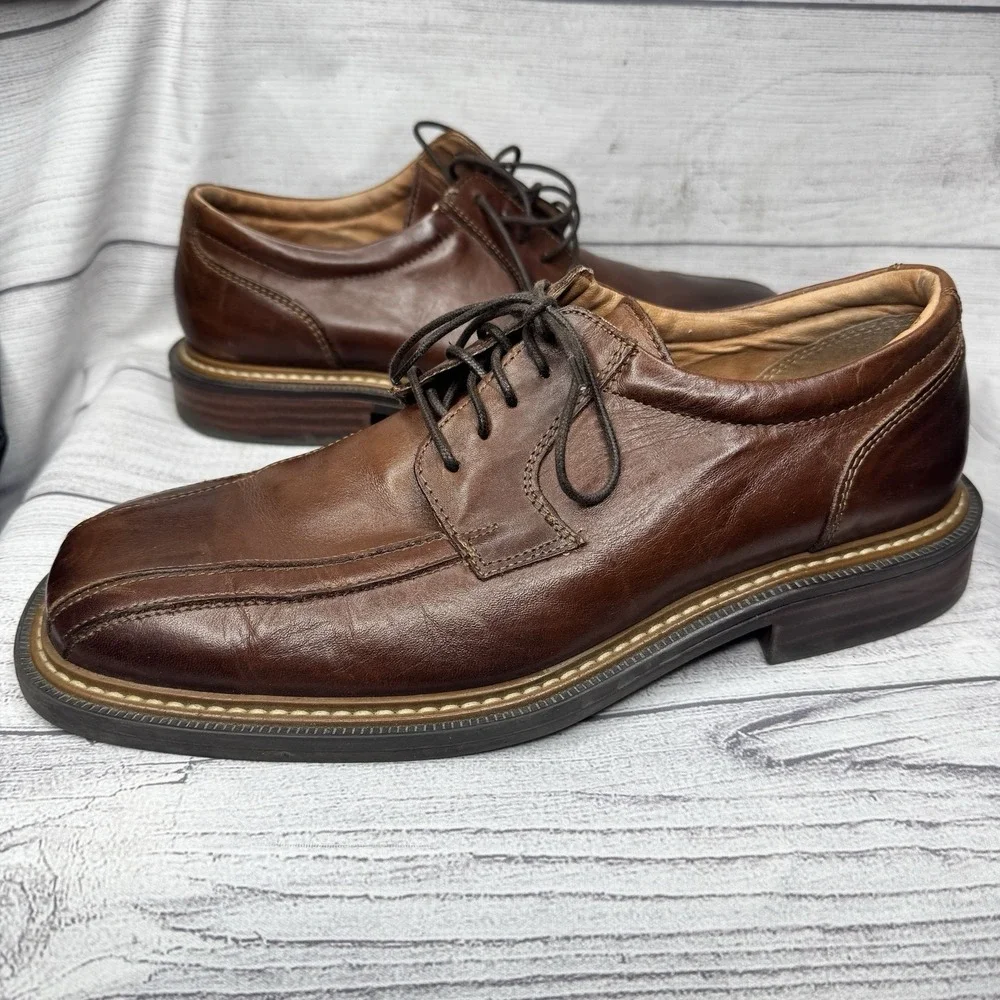 Skechers Made In Italy Cities Angels Brown Leathers Oxfords Dress Shoes Size 9.5